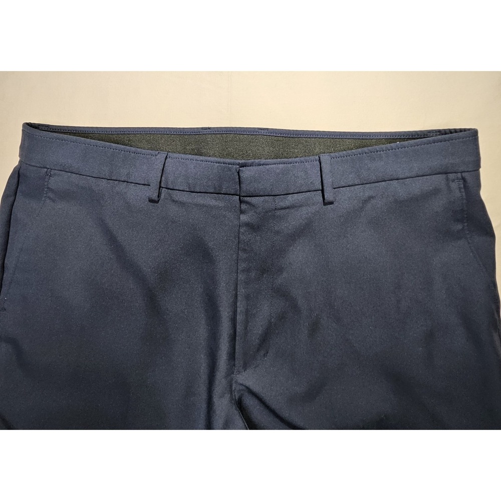Haggar Standards Mens 38x32 Blue Dress Pants Straight Fit Super Flex Waistband - Picture 2 of 7